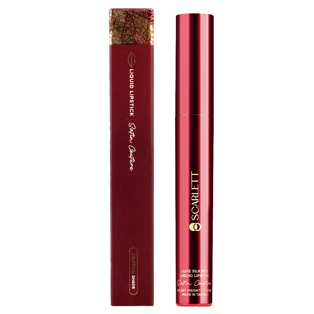 Long-lasting liquid lipstick in a celestial shade.